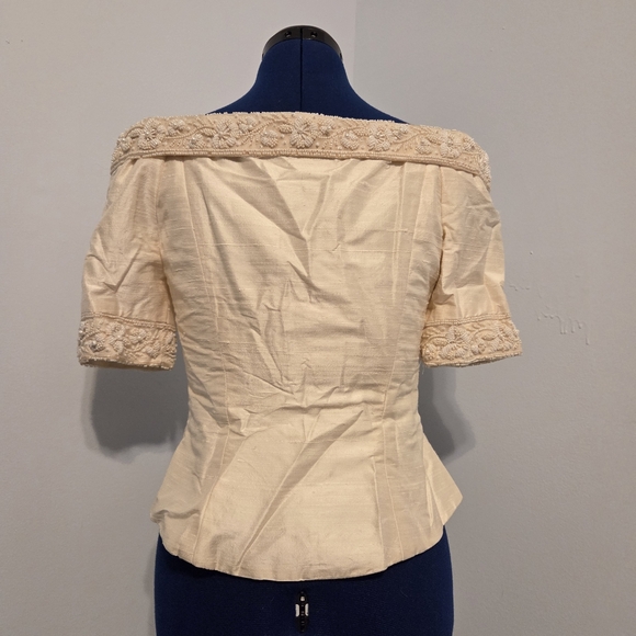 Vintage Beaded Silk Victorian Style Corset Top Size 2 - Picture 2 of 7